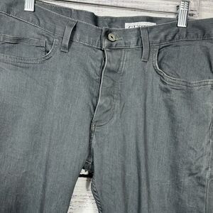 Gustin Jeans Mens 35X35 Gray Spain Titanium Slim Straight Stretch 5-Pocket #304
